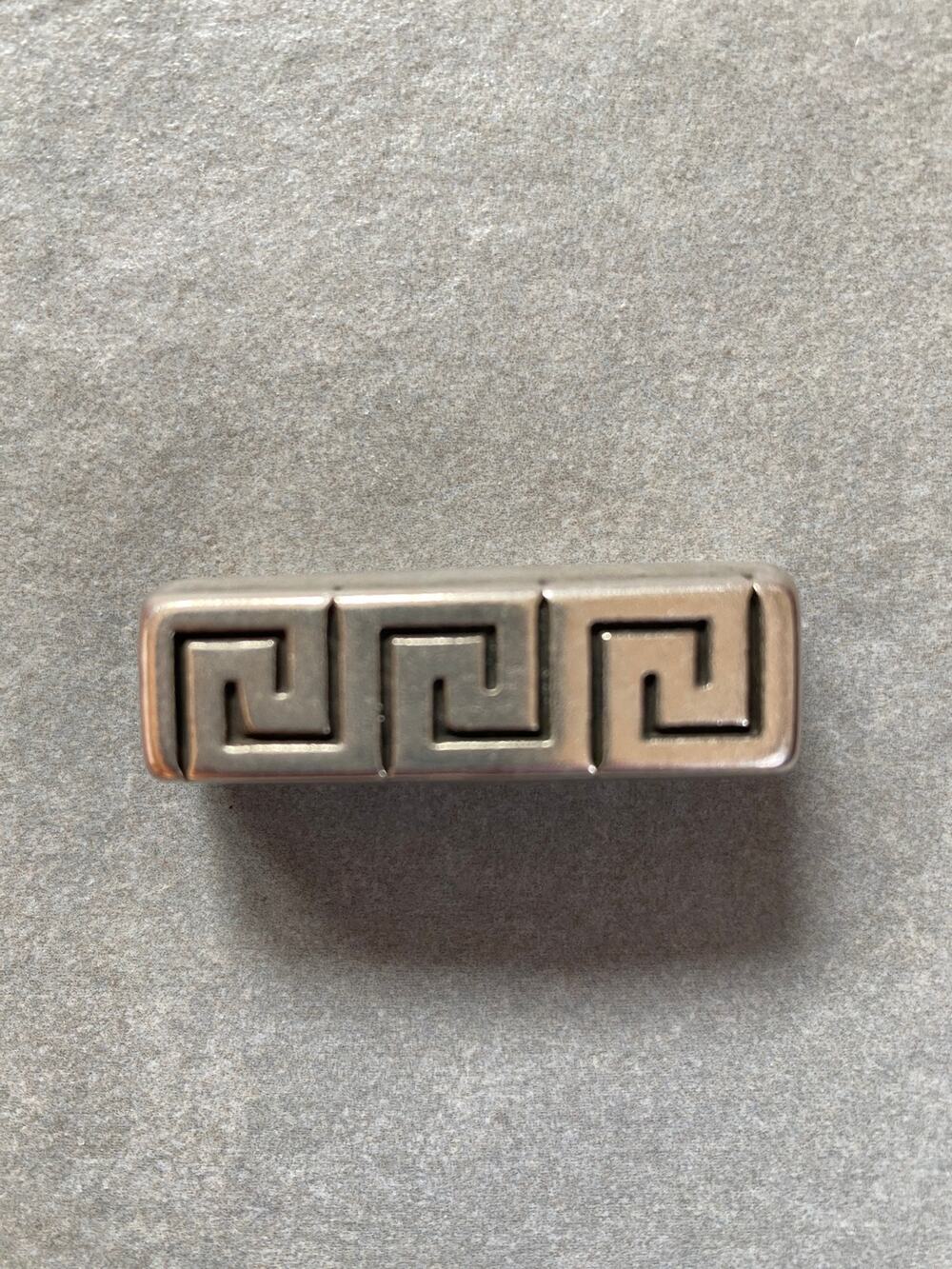 Regaliz Greek Border Spacers - Antique Silver